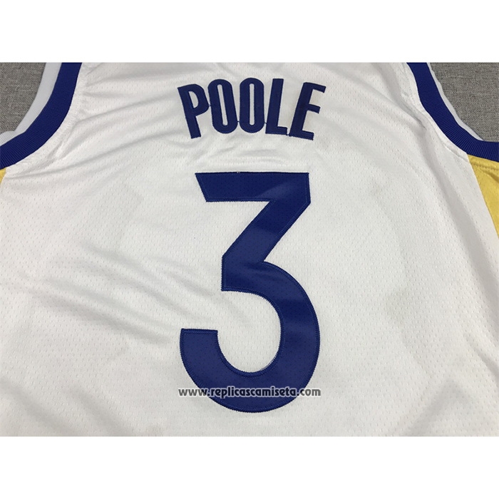Camiseta Golden State Warriors Jordan Poole #3 Association Blanco